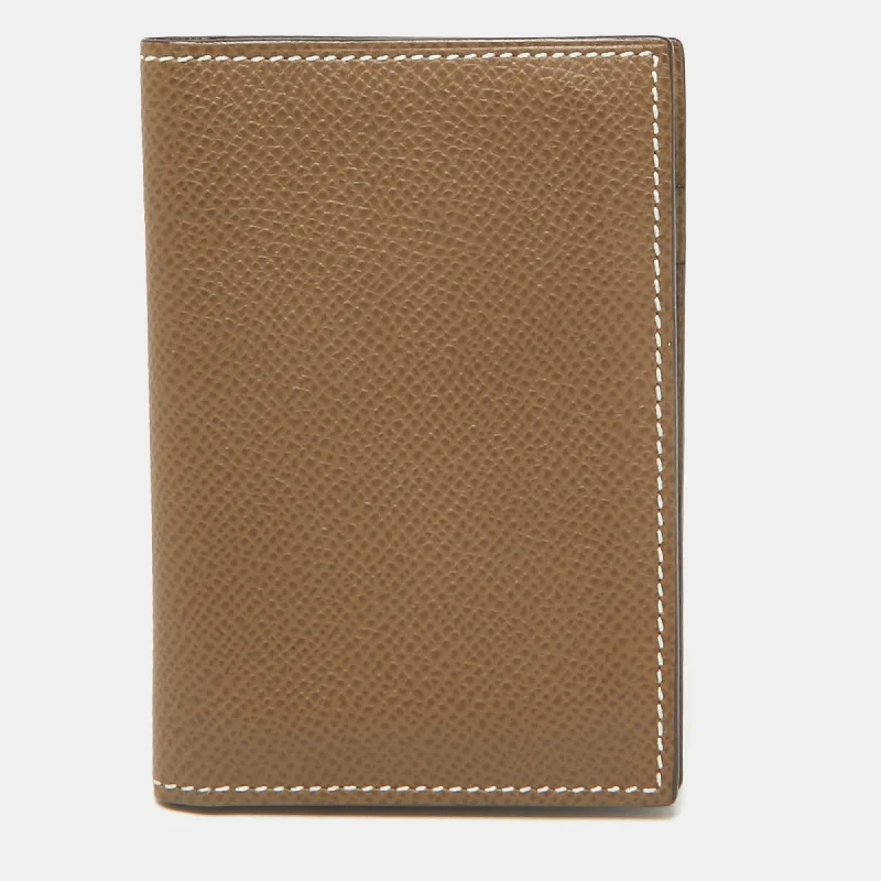 Vintage-style money clips for collectorsHermès Etoupe Epsom Leather Mc² Euclide Card Holder