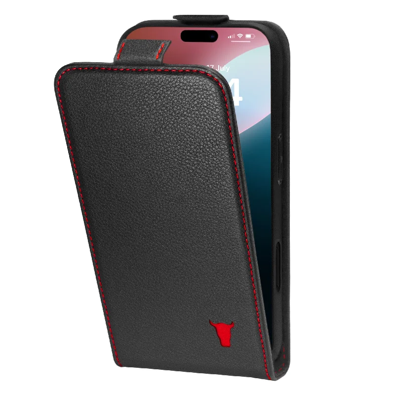 Money clips for women with sleek designsiPhone 16 Leather Flip Wallet Case (MagSafe Charging)