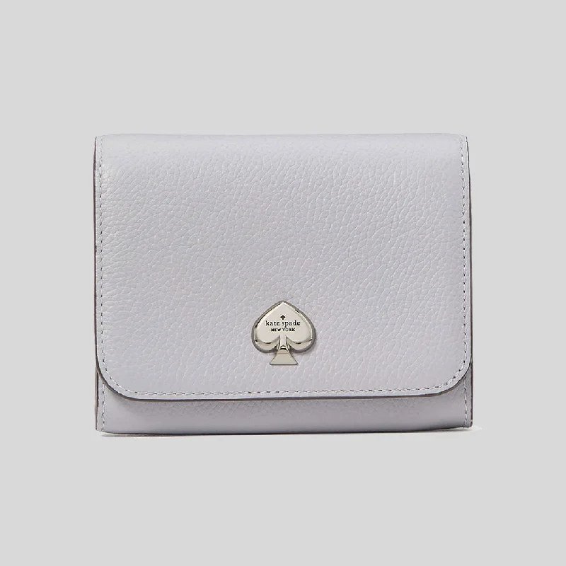 Vintage-style money clips for collectorsKATE SPADE Kayla Small L-zip Wallet Mountain Grey KK056
