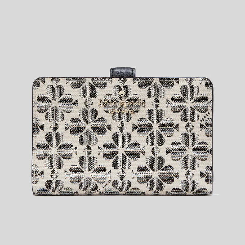 Money clips with built-in bottle openersKATE SPADE Spade Flower PVC Medium Compact Bifold Wallet Black Multi KG488