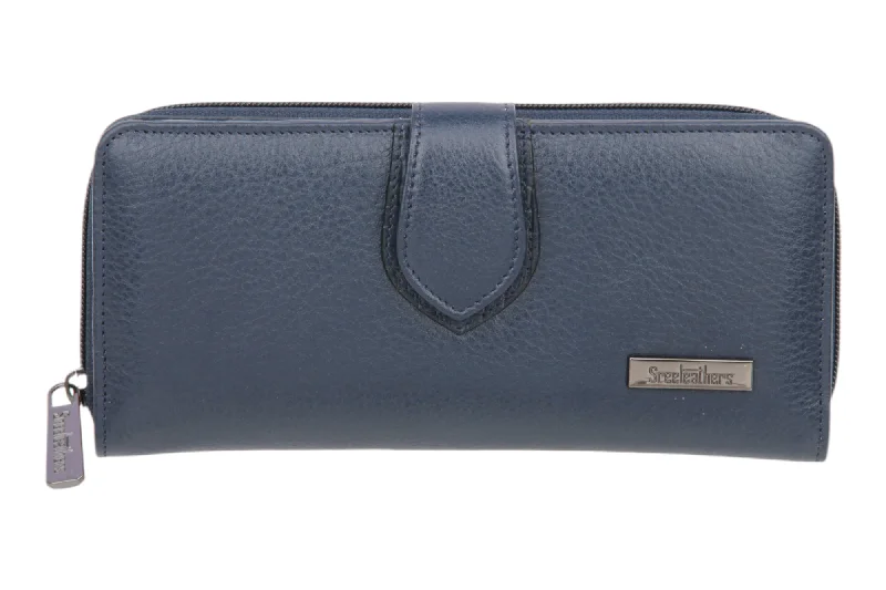 Eco-friendly money clips made from sustainable materialsLADIES PREMIUM LEATHER CLUTCH 54507 (BLUE)