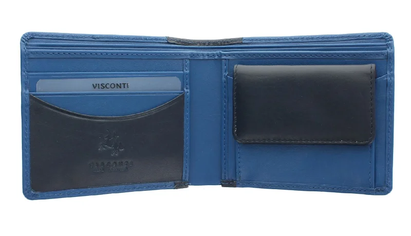 Top-rated money clips for everyday useVisconti Lucca Collection JULIUS Two Tone Gents Leather Bi-Fold Wallet RFID blocking LC37