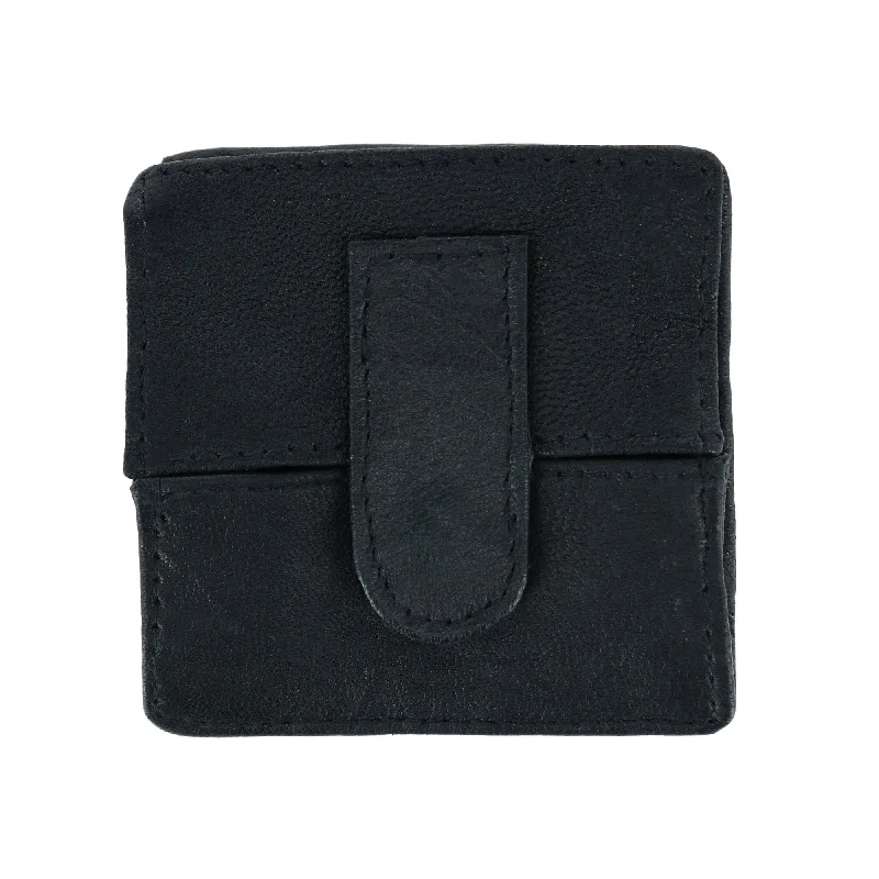 Money clips vs traditional walletsLeather Fold Up Coin Change Pouch with Snap Button Closure