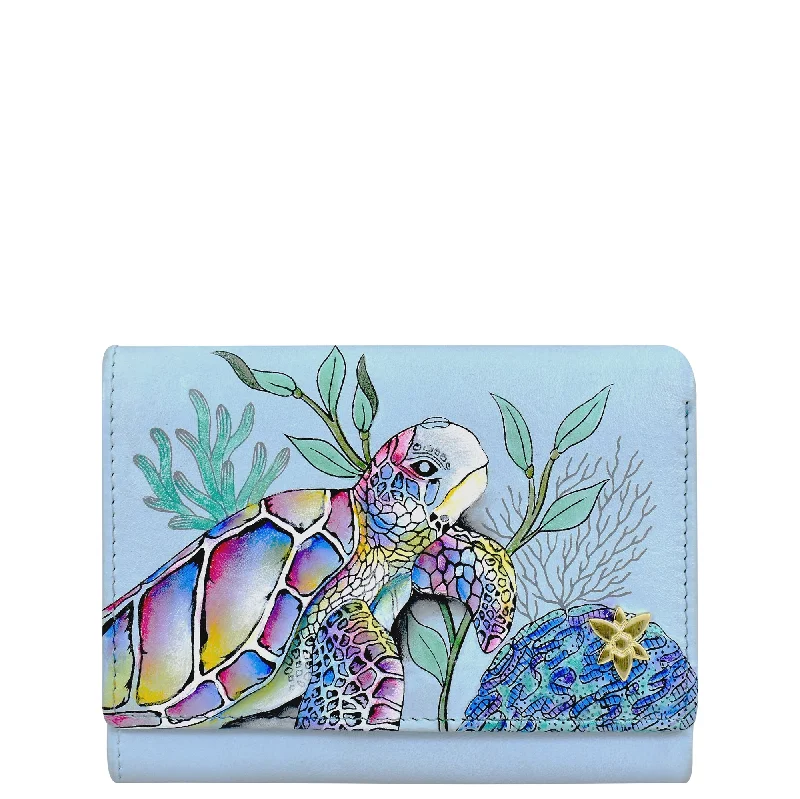 Vintage-style money clips for collectorsRFID Blocking Small Flap French Wallet - 1138