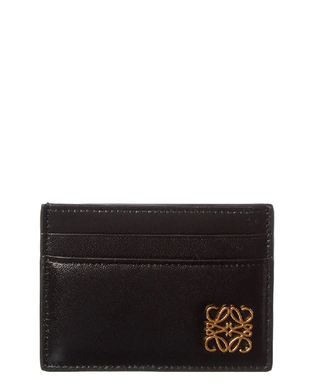 Stainless steel money clips for durabilityLoewe Anagram Plain Leather Card Holder