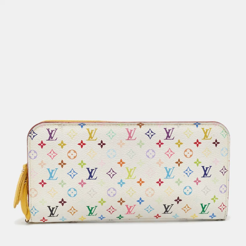 Money clips with magnetic closureLouis Vuitton White/multicolor Monogram Canvas Insolite Wallet
