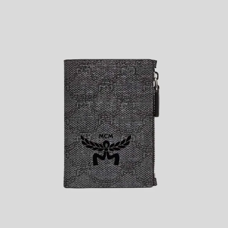 Elegant money clips for weddingsMCM Himmel Bifold Snap Wallet In Lauretos Dark Grey MXSEAAC05ED001