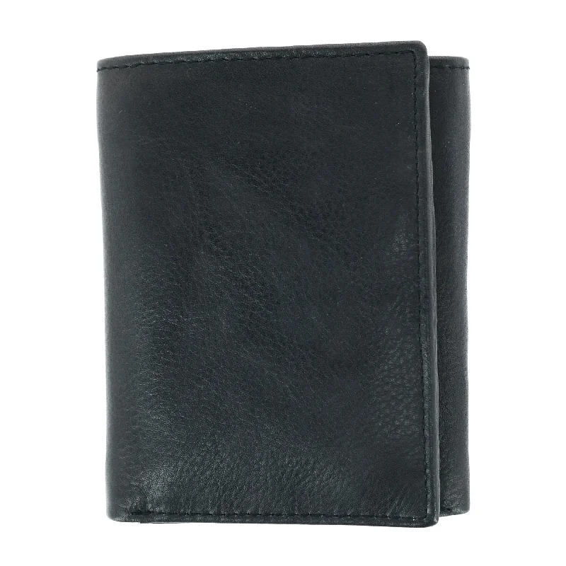 Best money clips for cash and cardsMen's American Bison Leather RFID Trifold Wallet