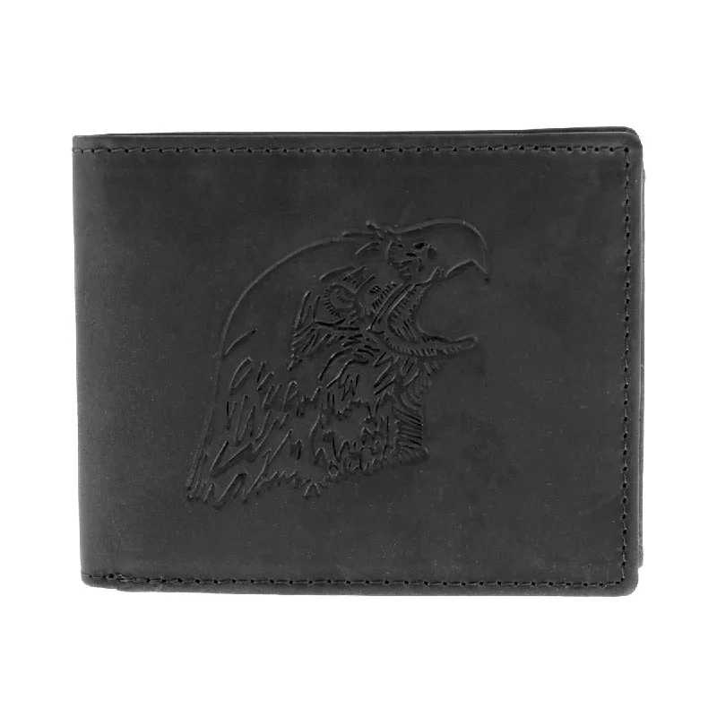 Personalized engraved money clips for menMen's Leather Eagle Embossed Bifold Wallet