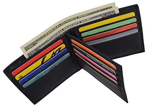 Eco-friendly money clips made from sustainable materialsMen's Leather RFID Tested Bifold ID Card Holder Wallet by Swiss Marshall RFIDCN52