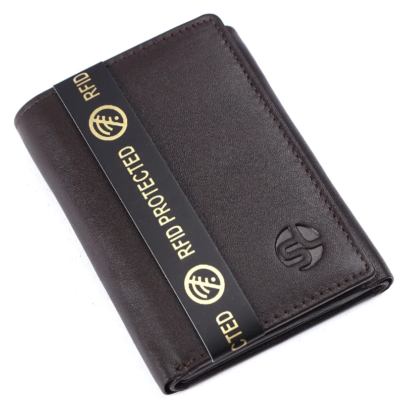 Custom money clips for corporate giftsMENS LEATHER 3 FOLD  RFID WALLET  54104