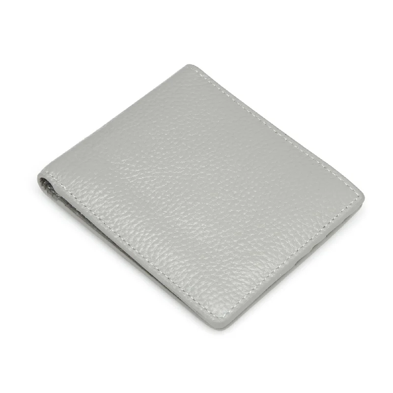 Top-rated money clips for everyday useMen's Pebbled Artic Grey Bifold Wallet