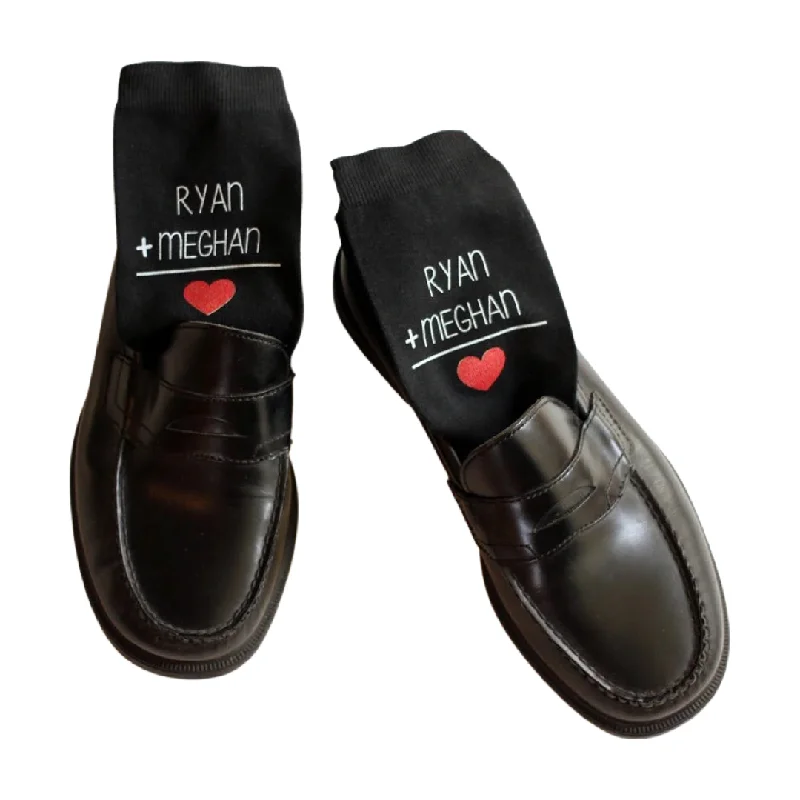 Lightweight money clips for travelMens Personalized Valentines Day Socks