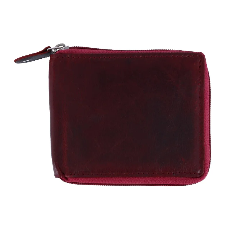 Eco-friendly money clips made from sustainable materialsMen's RFID Zip Around Wallet