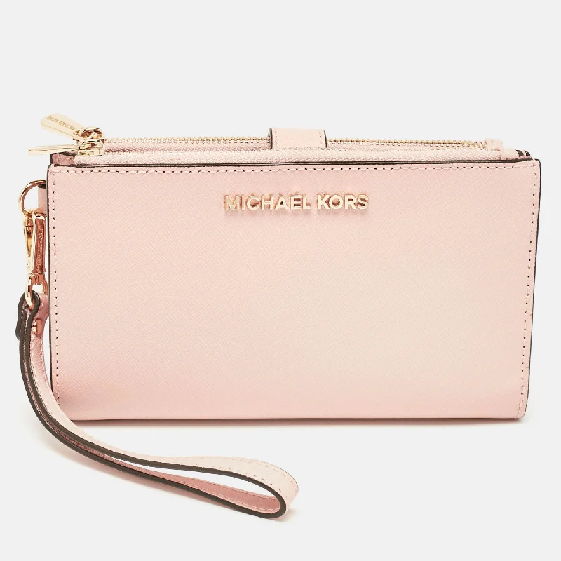 Custom money clips for corporate giftsMichael Kors Pink Leather Jet Set Travel Zip Wristlet Wallet