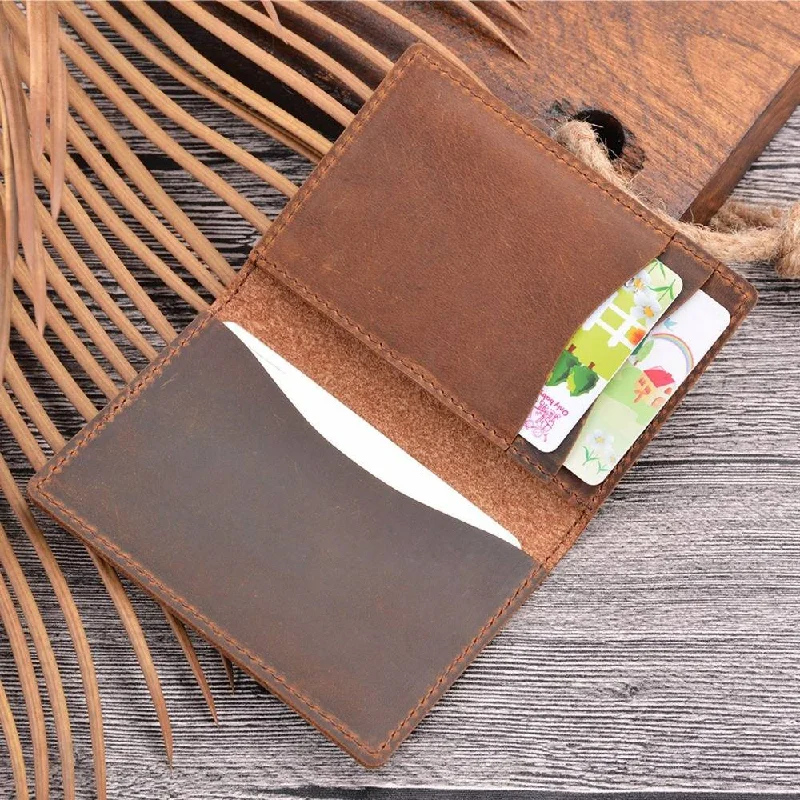 How to clean and maintain metal money clipsMinimalism Handmade Leather Thin Bifold Wallet Card Holder