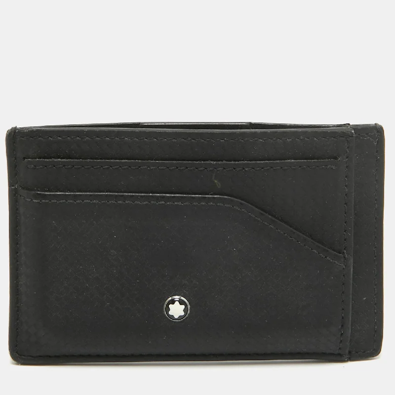 Eco-friendly money clips made from sustainable materialsMontblanc Black Leather Extreme 2.0 Card Holder