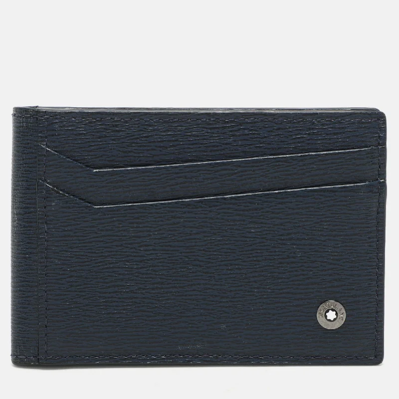 How to choose the right money clipMontblanc Blue Leather Bifold Card Holder