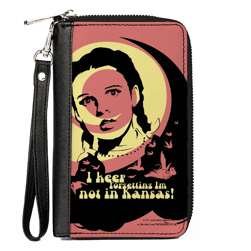 Top-rated money clips for everyday usePU Zip Around Wallet Rectangle - The Wizard of Oz Dorothy and Flying Monkeys NOT IN KANSAS Quote Black/Yellow/Pink Top-rated money clips for everyday usePU Zip Around Wallet Rectangle - The Wizard of Oz Dorothy and Flying Monkeys NOT IN KANSAS Quote Black/Yellow/Pink