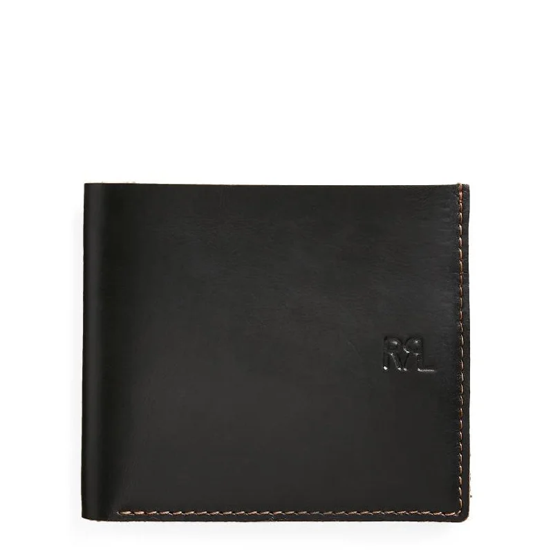 Money clips vs traditional walletsRRL by Ralph Lauren Billfold Wallet Tumbled Leather Black over Brown