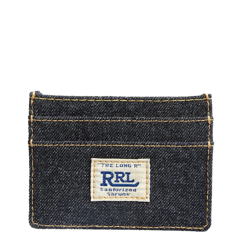 How to clean and maintain metal money clipsRRL by Ralph Lauren Indigo Denim Cardholder