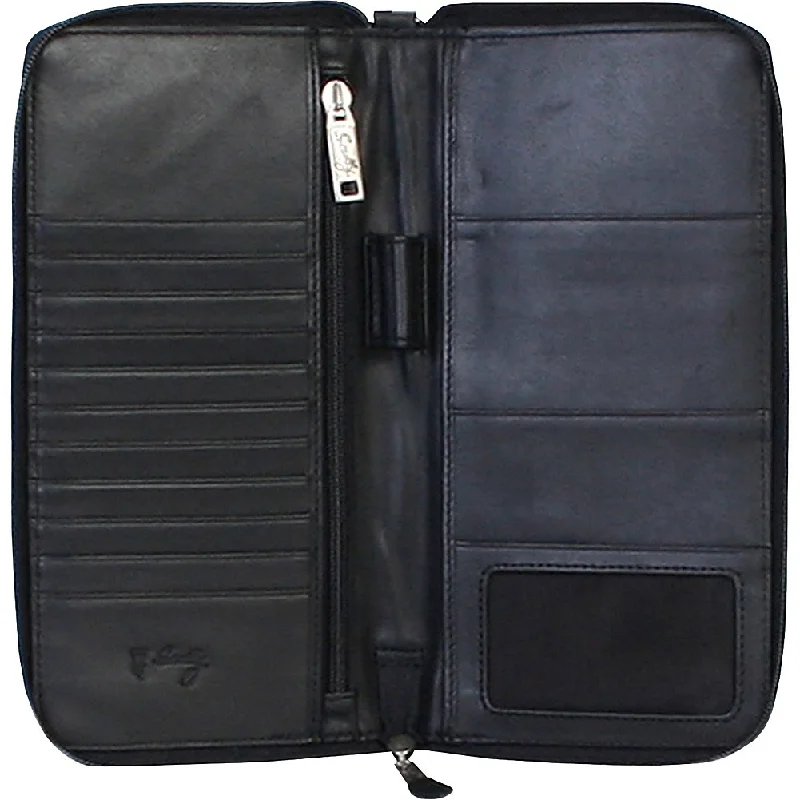 Custom money clips for corporate giftsScully Leather Travel Wallet - With zipper