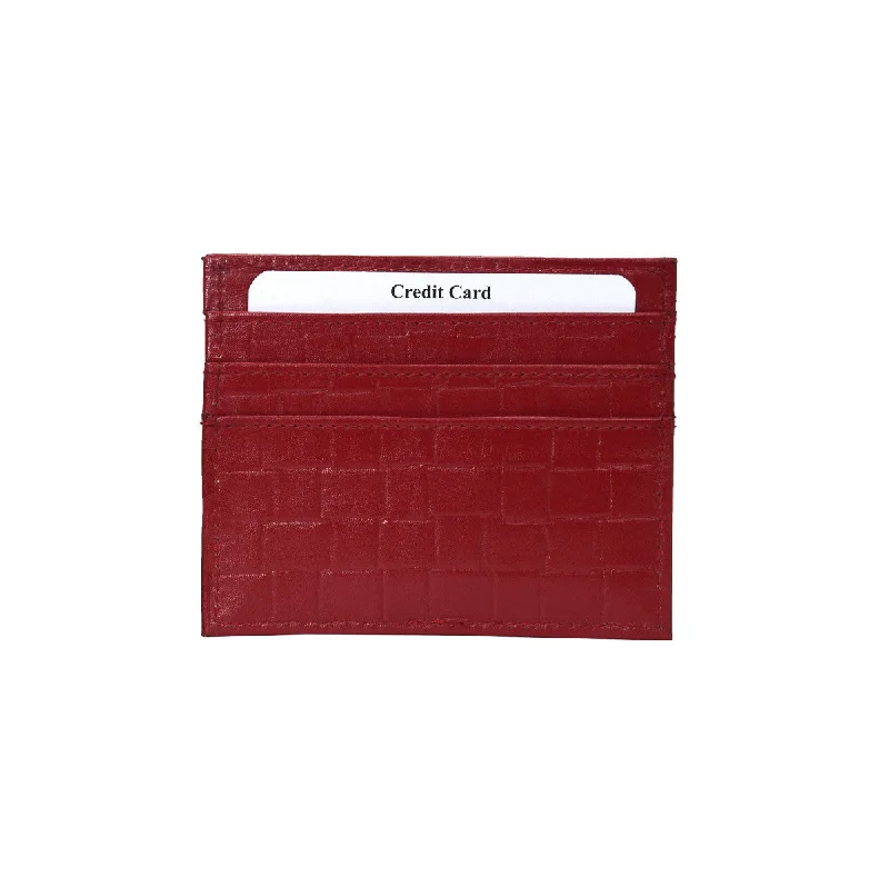 Money clips vs traditional walletsSecure RFID card case #CC09 Red