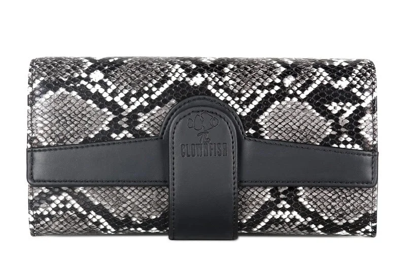 Vintage-style money clips for collectorsTHE CLOWNFISH Coral Womens Wallet Clutch Ladies Purse with Card holders (Black) Vintage-style money clips for collectorsTHE CLOWNFISH Coral Womens Wallet Clutch Ladies Purse with Card holders (Black)