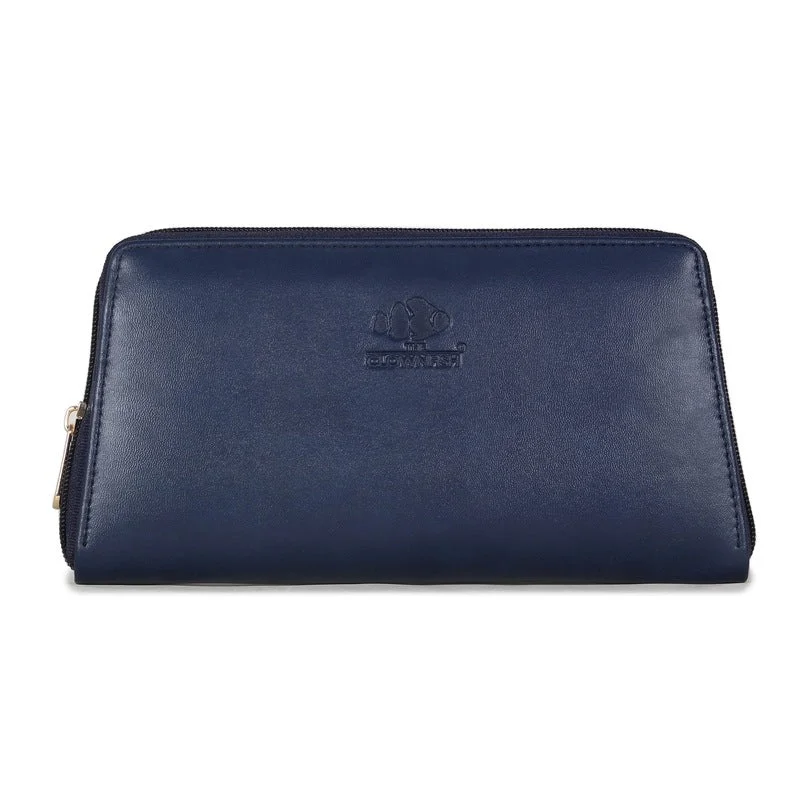 Lightweight money clips for travelTHE CLOWNFISH Evelyn Collection Womens Wallet Clutch Ladies Purse with multiple card slots (Navy Blue) Lightweight money clips for travelTHE CLOWNFISH Evelyn Collection Womens Wallet Clutch Ladies Purse with multiple card slots (Navy Blue)