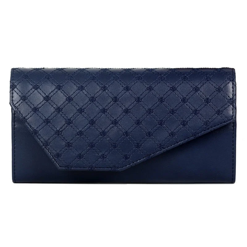 Stainless steel money clips for durabilityTHE CLOWNFISH Helena Collection Womens Wallet Clutch Ladies Purse with Embroidery On Flap (Navy Blue) Stainless steel money clips for durabilityTHE CLOWNFISH Helena Collection Womens Wallet Clutch Ladies Purse with Embroidery On Flap (Navy Blue)