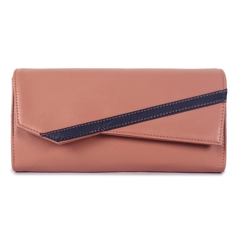 Slim money clips for minimalist walletsTHE CLOWNFISH Ivana Series Womens Wallet Clutch Ladies Purse Sling Bag with multiple card slots (Apricot)