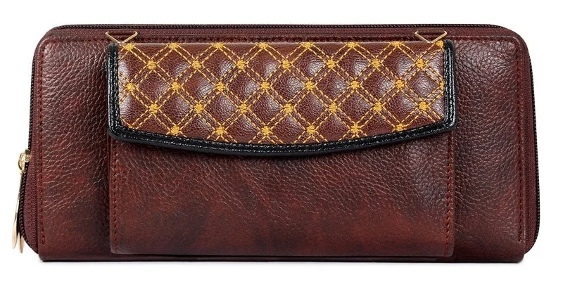Personalized engraved money clips for menTHE CLOWNFISH Synthetic Leather Women's Wallet with Large Zip Pocket, Multiple Card Holders and Phone Pocket Girls Zipper Coin Purse (Yellow)