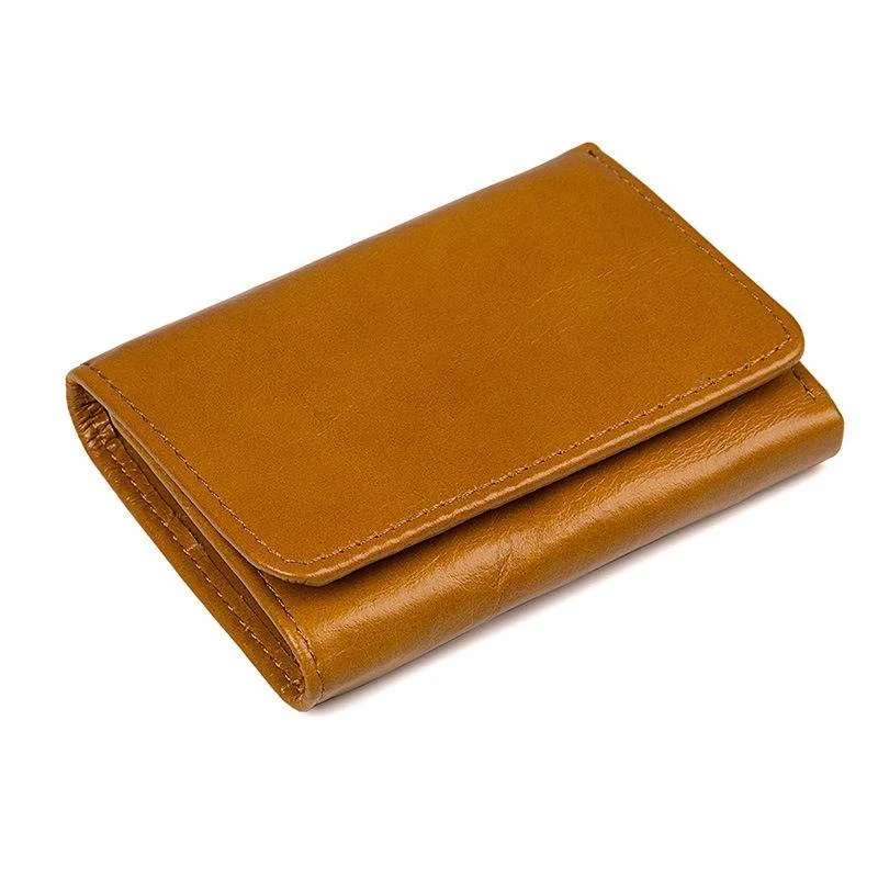 Money clips with magnetic closureUnisex Leather Trifold RFID Wallet