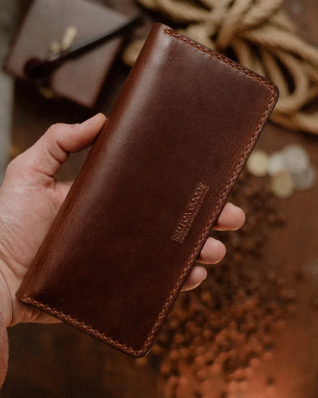 Personalized engraved money clips for menLong Bifold Leather Wallet V02