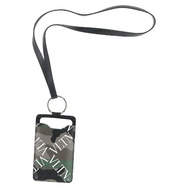 Best money clips for cash and cardsValentino Camouflage Logo Grid iPhone Case in Green Leather