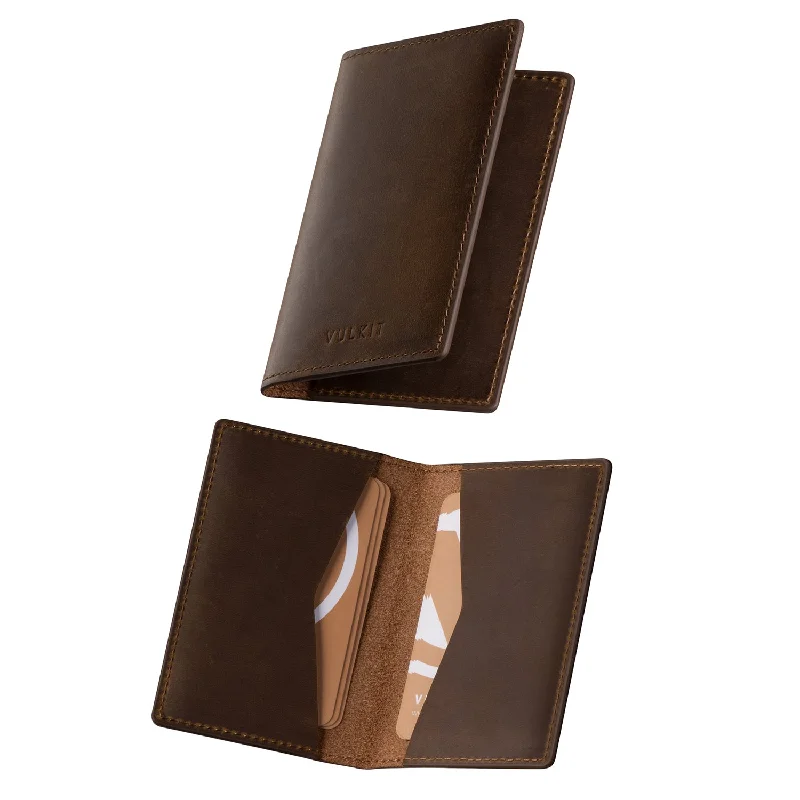 Money clips vs traditional walletsVBC100P- Crazy Horse Genuine Leather, 2 Sided Slim Business Card Holder, Up to Hold 20 Cards