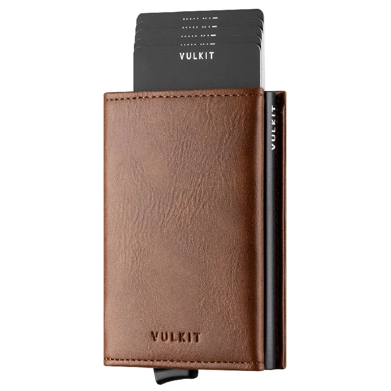 Vintage-style money clips for collectorsVC203- Back Zipper Slot, Magnetic Strip Closure Tri-fold Wallet