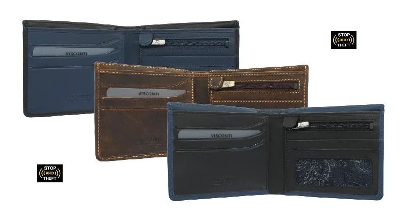 Lightweight money clips for travelVisconti Slim Collection TAP 'N' GO Leather Wallet With RFID Protection VSL33
