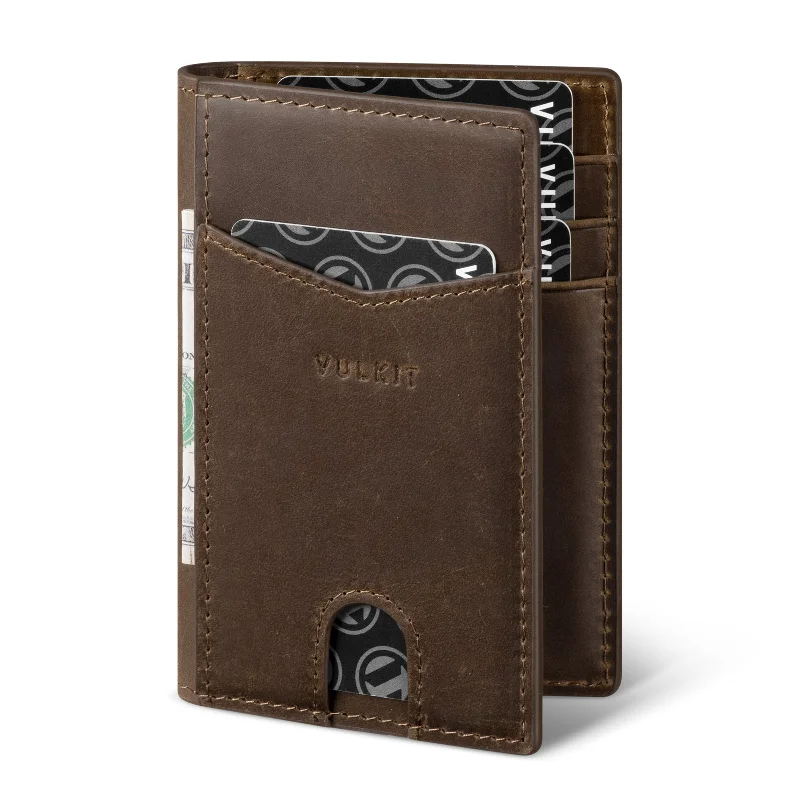 How to choose the right money clipVW100P- Crazy Horse Genuine Leather,  Exterior Two Slots For Banknote/Card Bi-fold Wallet