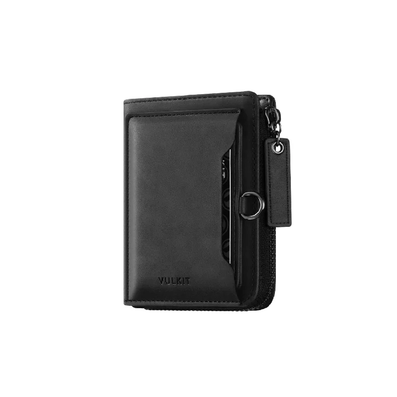 Top-rated money clips for everyday useVW117 - RFID Blocking Leather Zippered Bifold Wallet with Coin Pocket
