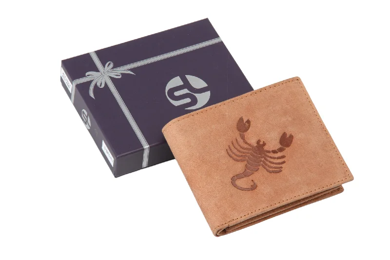 Money clips for women with sleek designsMens leather wallet with zodiac sign 92957 (Scorpio)