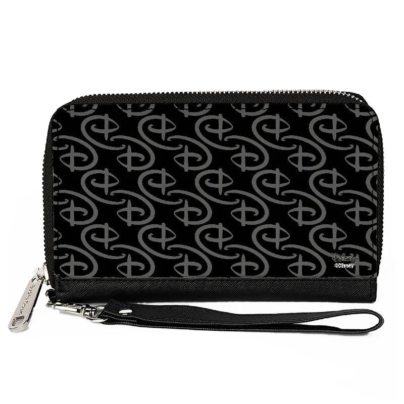 How to choose the right money clipWomen's PU Zip Around Wallet Rectangle - Disney Signature D Monogram Black Gray
