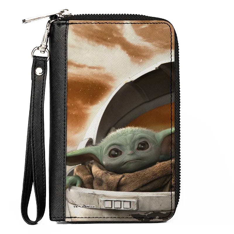Luxury leather money clips with card slotsWomen's PU Zip Around Wallet Rectangle - Star Wars The Child Vivid Pod Pose Luxury leather money clips with card slotsWomen's PU Zip Around Wallet Rectangle - Star Wars The Child Vivid Pod Pose