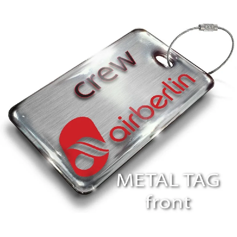 Monogrammed Leather Passport Covers & Wallets as Personalized GiftsAir Berlin Logo Silver