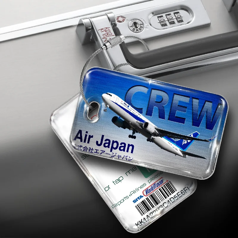 Leather Passport Covers & Wallets with Handmade Stitching for Luxury TravelersAir Japan ANA 767 landscape Luggage Tag