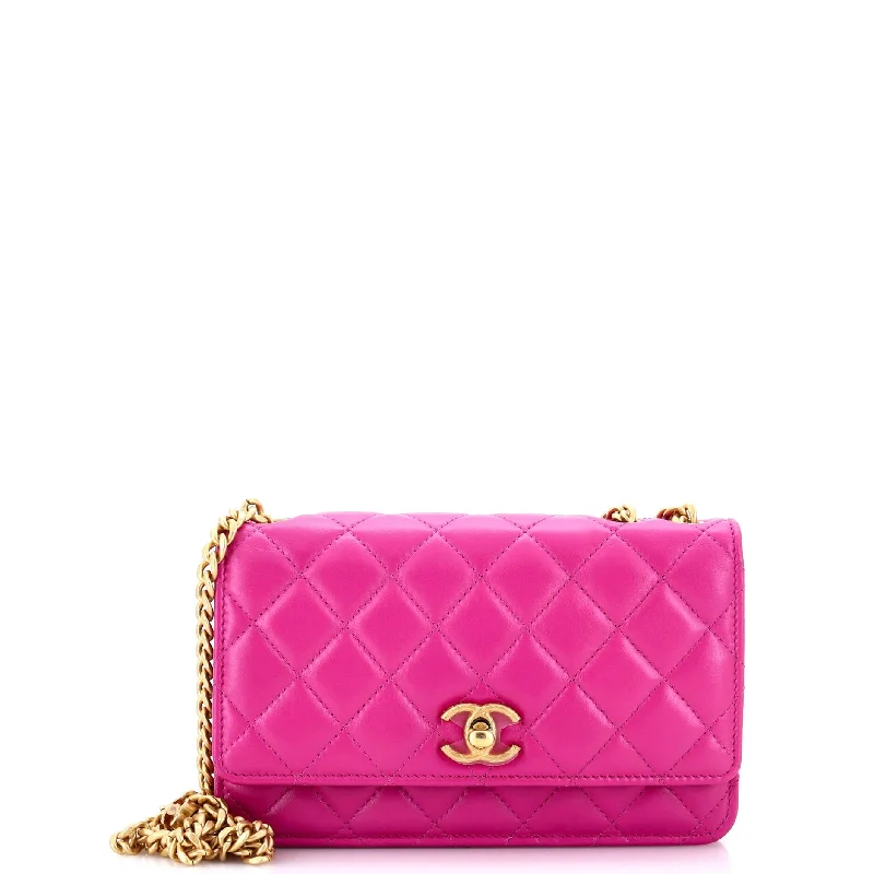 All Slide Long Wallet on Chain Quilted Lambskin