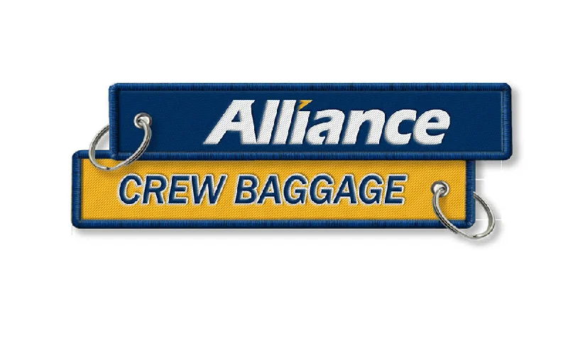 Embroidered Silk Passport Covers & Wallets with Gold Thread for Special OccasionsAlliance Air-Crew Baggage Keyring