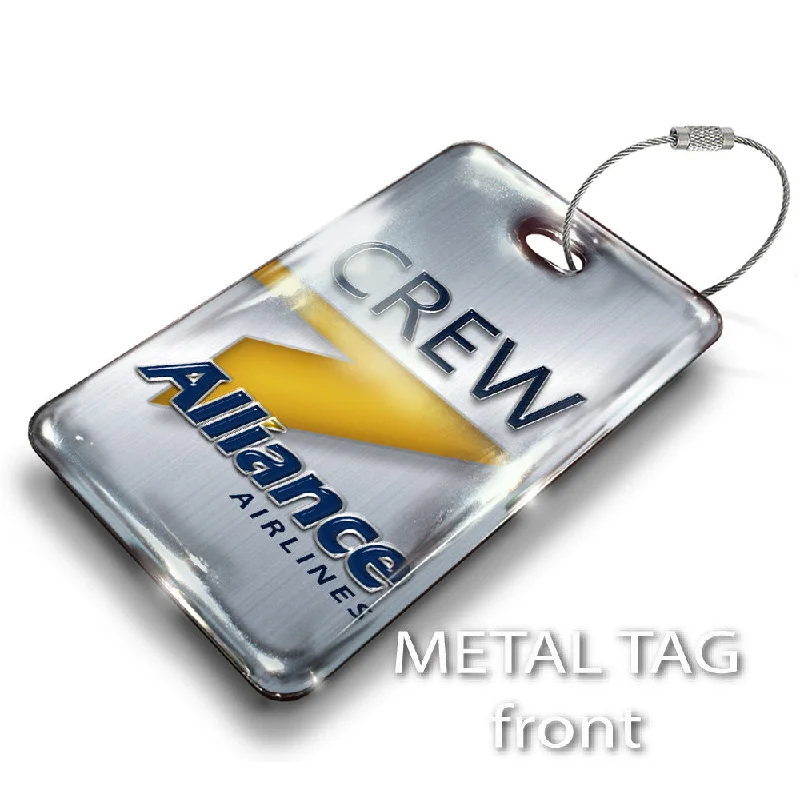 Vintage-Style Passport Covers & Wallets with Brass Hardware for Retro EnthusiastsAlliance Airlines Portrait Silver