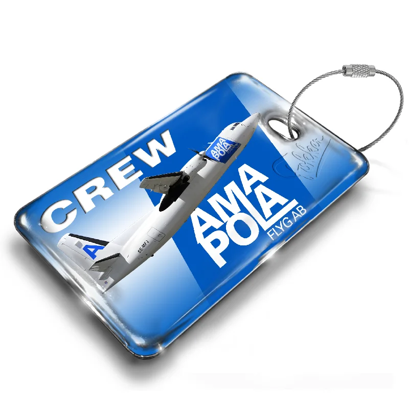 Embroidered Silk Passport Covers & Wallets with Gold Thread for Special OccasionsAmapola Airlines Fokker 50 Crew Luggage TAG
