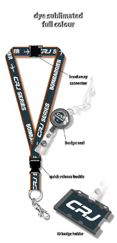 Vegan Leather Passport Covers & Wallets for Environmentally Conscious PeopleBombardier CRJ Logo Lanyard